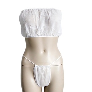 Conjunto de sujetador y bragas desechables de tela no tejida, tanga rosa para spa, sauna, salón de belleza, talla XXL - Product Image 4