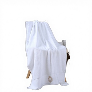 Toallas de baño de lujo personalizadas de algodón egipcio antimicrobiano con patrón de cuadros tejidos, logotipo bordado, altamente absorbentes y suaves. - Product Image 3