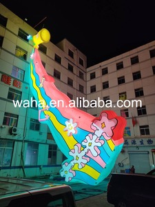 Flor Inflável Colorida para Cenário Comercial, Flor Personalizada, Dispositivo de Decoração Inflável Arco-Íris para Decoração de Shopping - Product Image 1
