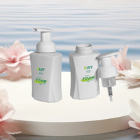 Bouteille en plastique mousse personnalisée de 250 ml, blanche et transparente, en stock, pour emballage de mousse nettoyante pour soins personnels