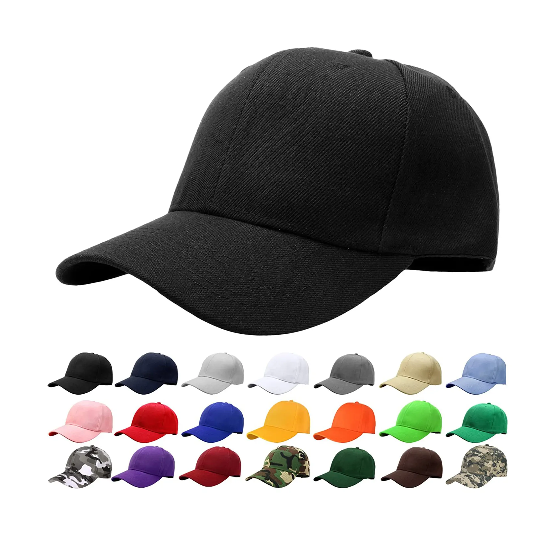 HT-55 رخيصة منخفضة موك تخصيص شعار عالية الجودة البيسبول Oem قبعات الأزياء إمرأة قبعة بيسبول قبعة