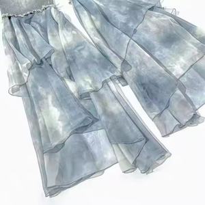 Nueva Llegada al por Mayor: Jeans de Mujer de Tiro Bajo, Estilo Y2K, con Lavado Ácido, Efecto Desgastado, Borlas y Corte Ajustado Acampanado - Product Image 6