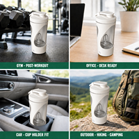 Bouteille shaker automatique pour les voyages et les activités de plein air, rechargeable par USB, 400 ml, gobelet mélangeur de protéines électrique