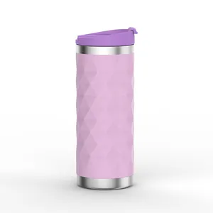 Tazza Termica in Acciaio Inox a Forma di Diamante Colorata per Ufficio e Viaggio Tazza da Caffè con Logo Personalizzato Coperchio Antigoccia - Product Image 1