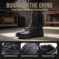 Chaussures de travail légères et protectrices de couleur personnalisée, chaussures de travail d'extérieur, chaussures de sécurité imperméables mi-hautes pour hommes