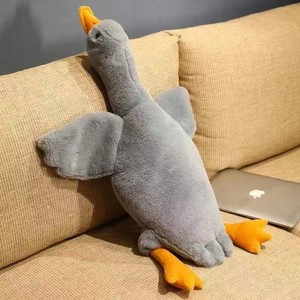 Plush Duck Pillow <b>Soft</b> <b>Stuffed</b> Animal <b>Toy</b> For Kids Gray Pink Yellow White Colorful Cushion Decorative Gift - Product Image 4