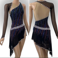 Jupe de patinage personnalisée pour femme adulte, tenue de performance de danse, imprimé numérique, pour compétition de patinage artistique et de patinage sur glace