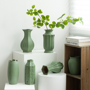 Vintage Style Ceramic Vase With Hydroponic Function for Living Room Entryway TV Console Dried <b>Flower</b> <b>Display</b> - Product Image 1