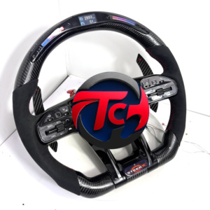 Volant personnalisé en fibre de carbone avec LED pour 809 AMG W203 W204 W205 W211 W212 W213 Gle W167 W218 W221 C63 - Product Image 3