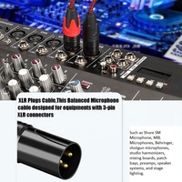 Câble répartiteur audio coaxial plaqué or 6,35 mm TR mâle vers double XLR mâle, connecteur jack bidirectionnel pour instrument de scène et microphone