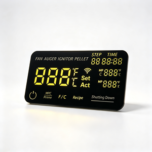 Autocollant de clavier à membrane pour panneau de commande de poêle à granulés de bois OEM personnalisé, compatible Wifi, pour la programmation des cycles de chauffage et l'arrêt, en PVC/PET adhésif - Product Image 1