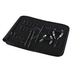 Professional Commercial Use Stainless Steel Hair Salon Extension Tools Kit Set <b>Rings</b>/Links/Beads Pliers Cutting Scissors Hair - Product Image 1