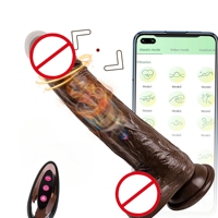 Vibromasseur gode en Silicone liquide pour femmes pénis artificiel télescopique chauffage jouets sexuels sans fil télécommande godes pour femmes