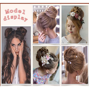 Sw283 Peluca de Fibra Sintética Resistente al Calor para Mujer, Cola de Caballo Despeinada con Clip para Extensiones de Cabello - Product Image 1