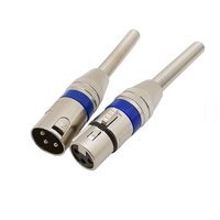 Câble audio professionnel pour dispositif à effets personnalisés, vente en gros d'usine, connecteurs mâles et femelles à 3 broches, interface à ressort, PVC