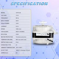 YZF10-20 Condenser Shaded Pole Motor Refrigeration Equipment Fan Motor 10/55W 0.8A 60Hz 1550rpm for Freezer Radiator