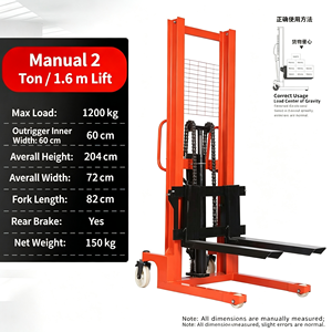 Apilador Manual de Palets de 2 Toneladas, Carretilla Elevadora Hidráulica Manual para Almacén, Elevación de 3000mm, Horquillas Ajustables, Certificación CE, Kit Profesional Nuevo y Popular - Product Image 6