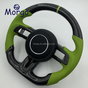 Volant en cuir véritable en fibre de carbone personnalisable pour Mustang, compatible avec les modèles 2015, 2016, 2017, 2018, 2019, 2020, 2021, 2022 - Product Image 3