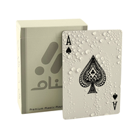 Jeu de cartes à jouer en plastique PVC 100% personnalisé en usine, imperméable, standard casino