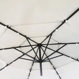 Miglior prezzo Patio riso bianco otto filo ombrello con luci solari a Led - Product Image 5
