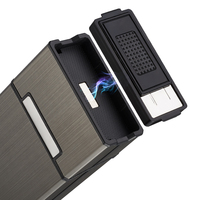 YH079 Briquet multifonction rechargeable coupe-vent écologique avec boîte cadeau, chargement USB, logo personnalisé pour l'extérieur