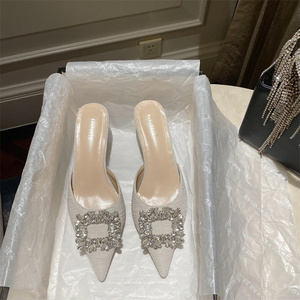 รองเท้าส้นสูงสไตล์สติลเลตโต้ประดับโบว์ รุ่นใหม่ล่าสุดประจำฤดูใบไม้ผลิปี 2025 ทำจากวัสดุ PU และยาง เหมาะสำหรับผู้หญิง สวมใส่สบายๆ แบบลำลอง รุ่น XX-8288-90 # - Product Image 4