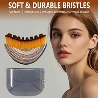 2 brosses manuelles de drainage lymphatique pour le visage, raffermissantes et sculptantes, pour le menton et la mâchoire, étanches