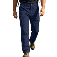 Nouveaux pantalons cargo fonctionnels pour hommes, plusieurs poches à fermeture auto-agrippante, pantalons longs décontractés à jambe droite pour sports de plein air