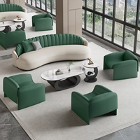 Canapé de réception de bureau moderne et minimaliste de luxe léger, ensemble table et chaises pour réunions d'affaires, cadre en bois personnalisable pour hall commercial