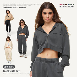 Set di <span class=keywords><strong>felpe</strong></span> <span class=keywords><strong>con</strong></span> <span class=keywords><strong>cappuccio</strong></span> e pantaloni sportivi da jogging <span class=keywords><strong>con</strong></span> Zip di alta qualità - Product Image 1