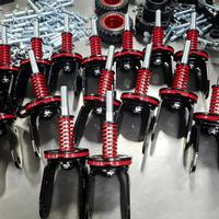 Roues de porte industrielles robustes en caoutchouc Jianglong de 6 pouces, sans frein, personnalisables OEM/ODM
