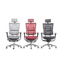Meubles commerciaux chaise en maille réglable chaise de bureau ergonomique en aluminium ascenseur à gaz moderne
