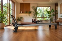 Queenlife Appareil Commercial de Pilates Reformer pour l'entraînement complet du corps, la stabilité, la force, la résistance, l'étirement et le renforcement du tronc