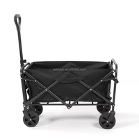 Chariot de jardin pliable, chariot de plage grande capacité, chariot pliant robuste, chariot de camping portable en métal