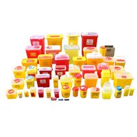 Conteneurs de déchets médicaux portables carrés de 3 L en plastique de qualité médicale, avec couvercle rotatif 2-en-1 et ouverture facile, pour aiguilles et objets pointus, vente en gros