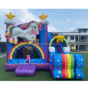 Videur de château gonflable Shining Star <span class=keywords><strong>Dream</strong></span> Unicorn avec <span class=keywords><strong>piscine</strong></span> d'eau pour la fête d'été - Product Image 1