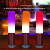 Lampe de table LED d'ambiance avec logo personnalisé, télécommande DMX, pour bar KTV, restaurant, charge USB, 15 couleurs, lumière nocturne