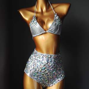 Bikini avec strass pour femmes, maillot <span class=keywords><strong>de</strong></span> <span class=keywords><strong>bain</strong></span> <span class=keywords><strong>2</strong></span> pièces, AB cristal, luxueux, vente en gros, collection 2020 - Product Image 3