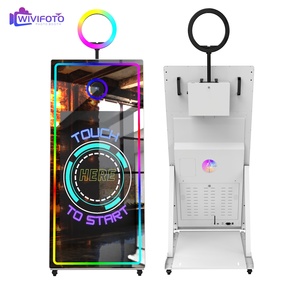 Logiciel de photomaton miroir moderne, <span class=keywords><strong>selfie</strong></span> miroir avec appareil photo et imprimante, fond personnalisé pour fête - Product Image 5