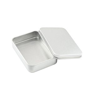 <strong>Rectangular</strong> Silver Metal Boxes Mini Tin Organizers with Lid for Storage Display Empty <strong>Containers</strong> for Candles Candies Gifts Balms - Product Image 5