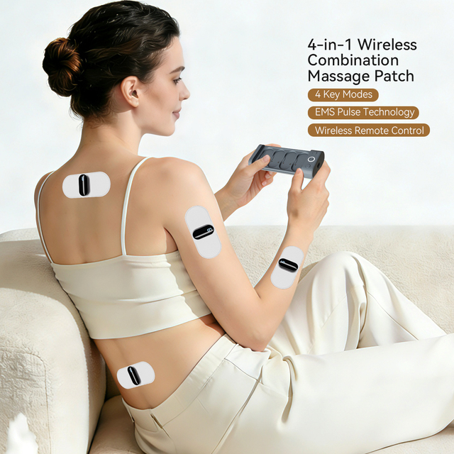 Wireless Body Massage Patch Pain Relief Dual Channel Electric Pulse Circulation Massager