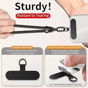 Correa para Teléfono Móvil Ajustable, para Llevar Cruzada o Colgada al Cuello, Cuerda Tejida de Poliéster, Tres en Uno - Product Image 3