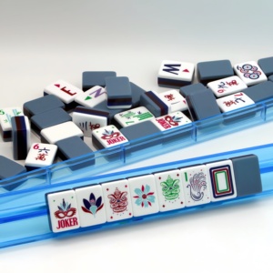 Populares fichas de mahjong americanas de acrílico azul claro, estilo moderno, modelo Vancor 173, hechas a medida, <span class=keywords><strong>para</strong></span> 4 jugadores, en capas. - Product Image 6