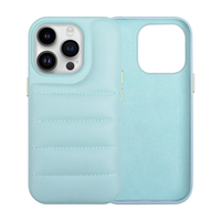 Vente en gros en stock Doudoune étui de téléphone pour iPhone 13 14 15 pro max Mignon couleur bonbon en cuir Puffer housse de téléphone