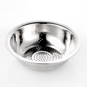 Juego de escurridores apilables de acero inoxidable para cocina, de varios tamaños, para lavar y escurrir arroz, frutas y verduras en el hogar. - Product Image 4
