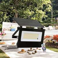 Projecteur LED COB extérieur, télécommande, étanche IP67, solaire, lumière du jour 6000K, 36000 lumens, angle de faisceau 120°, jardin