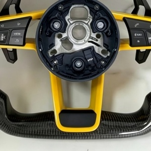 Volant en fibre de carbone jaune en promotion pour <span class=keywords><strong>Audi</strong></span> A3 A4 A5 A6 A7 A8 R8 A4 B8 C7 B6 RS6 RS3 8V <span class=keywords><strong>SQ8</strong></span> SQ5 Q3 Series - Product Image 5