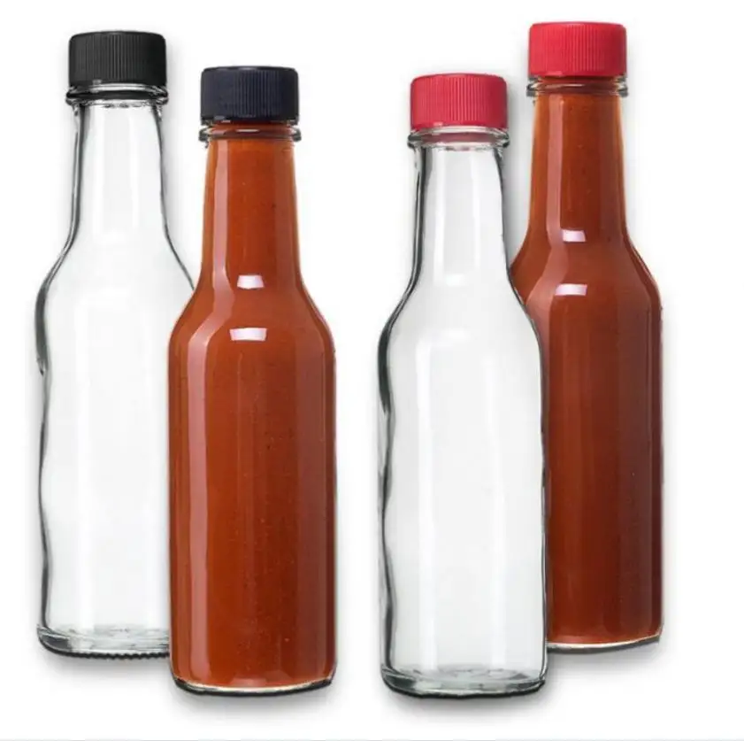 Empty Hot Sauce 5 Oz Glass Bottle