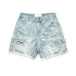Shorts en jean décontractés pour hommes, coupe classique, déchirés et usés, unisexe, mode estivale, coupe ample et déstructurée - Product Image 2