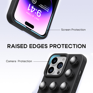 Coque de téléphone portable en silicone souple de couleur bonbon simple avec ventouse et sangle pour iPhone 16 Pro Max - Product Image 5